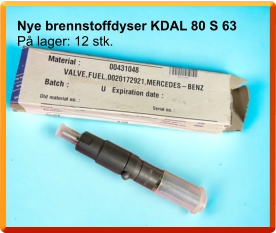 Nye brennstoffdyser KDAL 80 S 63 På lager: 12 stk.